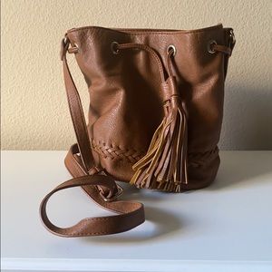 Faux Leather Bucket Bag
